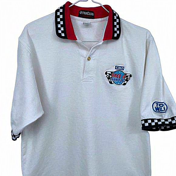 Vintage 90s CBLD Race of Champions Racing Polo Shirt‎ Medium Ultra Club 700 WLW - Picture 1 of 8